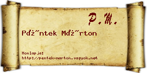 Péntek Márton névjegykártya